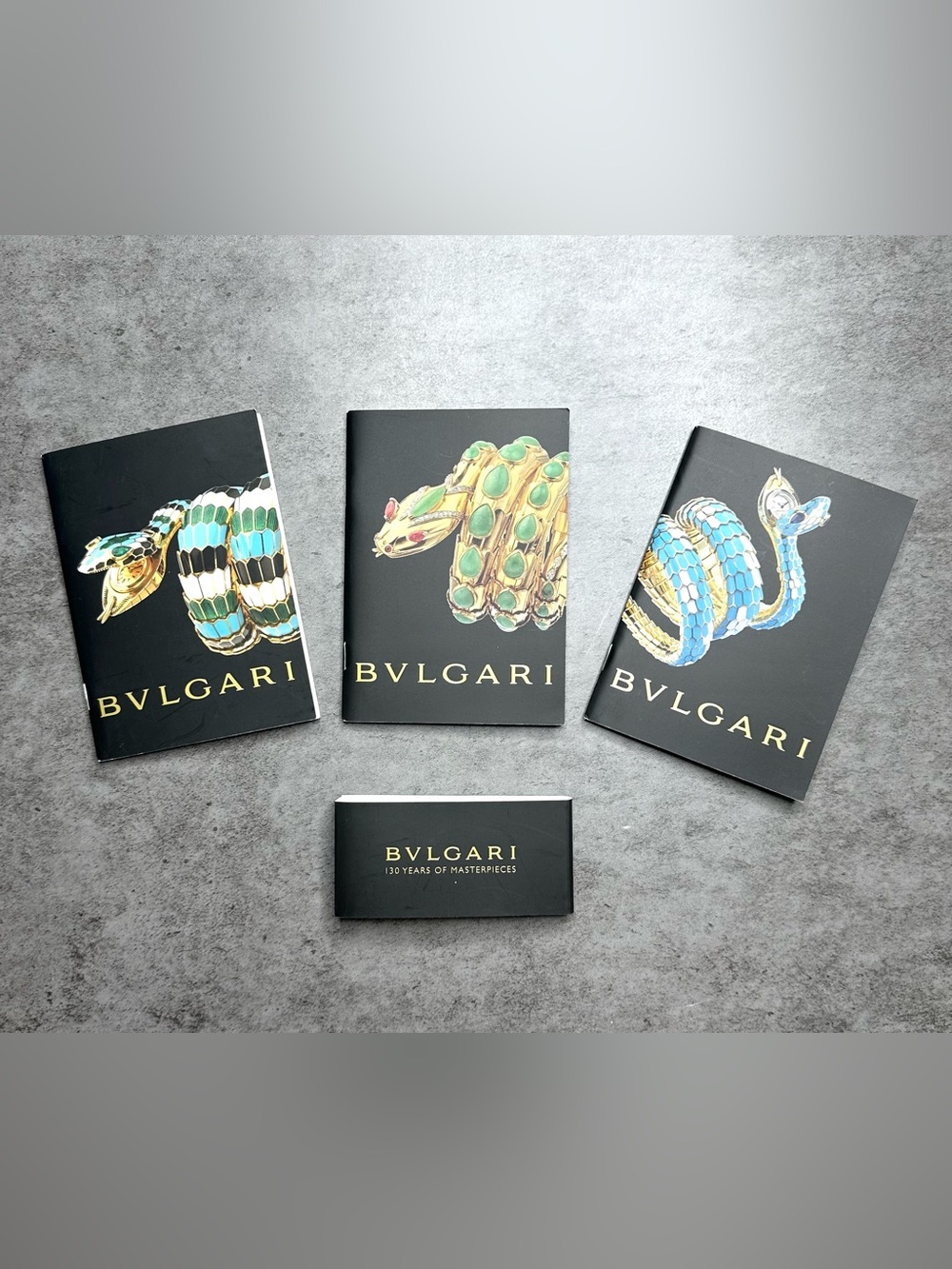 Bvlgari 130 Years of Masterpieces Luxury Pocket Notebook Set of 4 | Unused